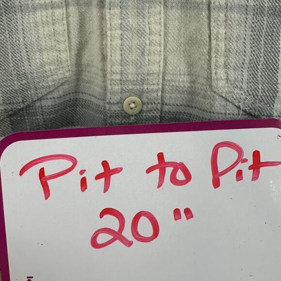 Calvin Klein Flannel Shirt Mens XS Creme Gray Cabincore Grunge Campcore Outdoor - Picture 3 of 5